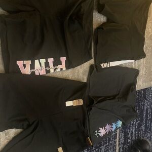 PINK Victoria's Secret  Black Shorts with Colorful Logo